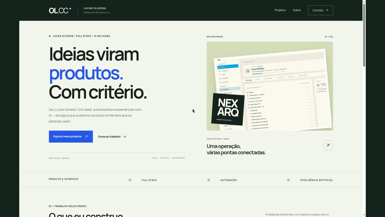 Captura da apresentação pública de projetos LucasOL
