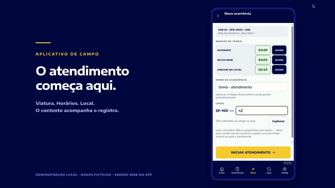 Captura da demonstração real do SFR Resgate Digital
